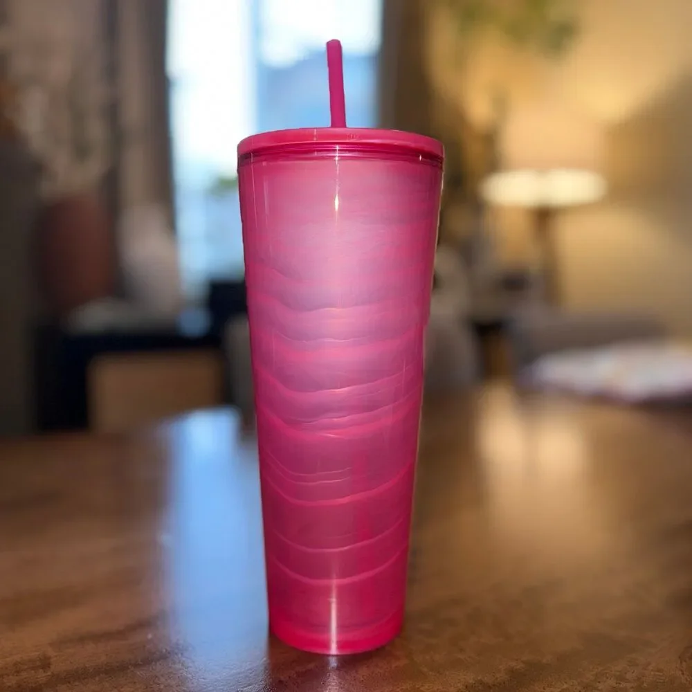 Starbucks Bumble Gum Pink Marbled 24 oz Cold Cup | Summer 2023 Release